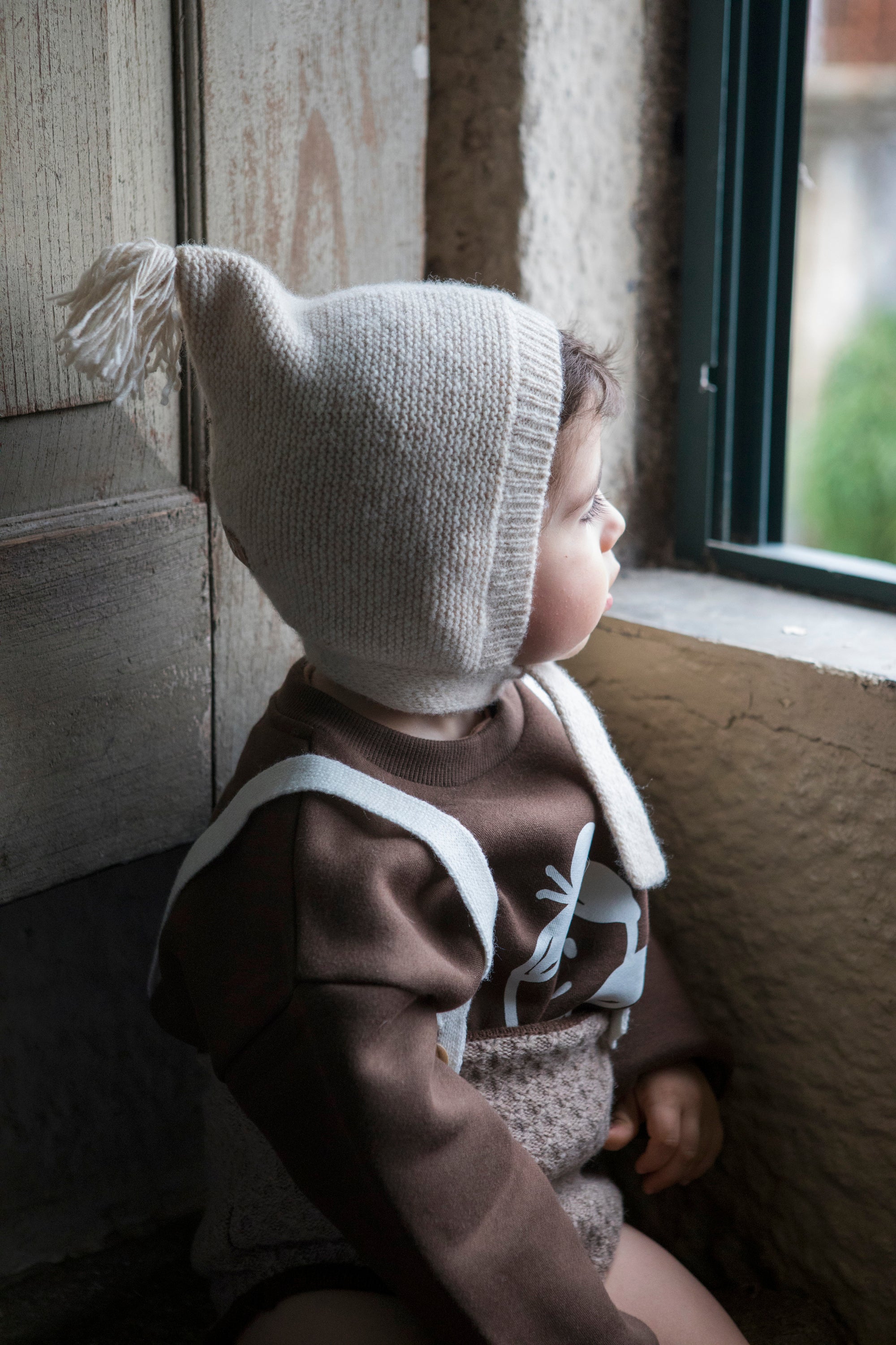 BROWN HONEYCOMB KNITTED BLOOMER